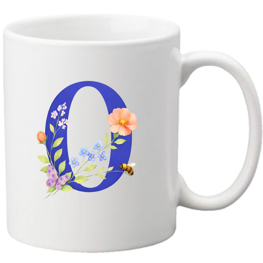 Tazza Lettera fiorita O