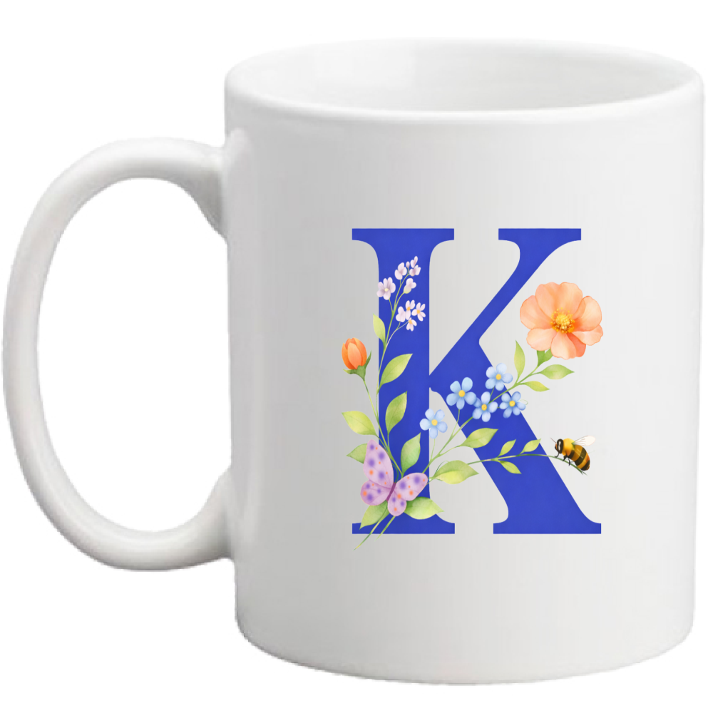 Tazza Lettera fiorita K