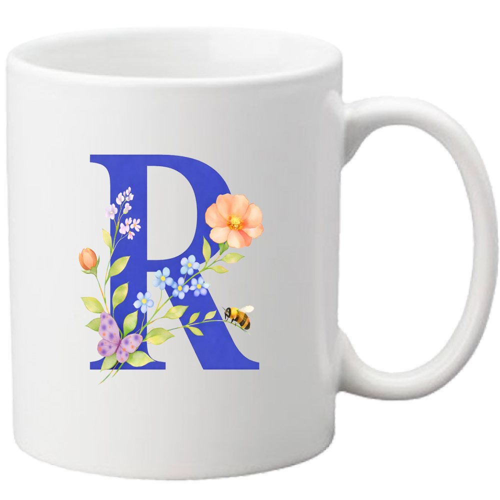 Tazza Lettera fiorita R
