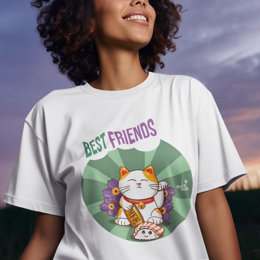 T-Shirt Donna Maneki Neko Best Friends