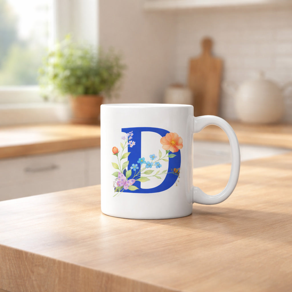 Tazza Lettera fiorita F