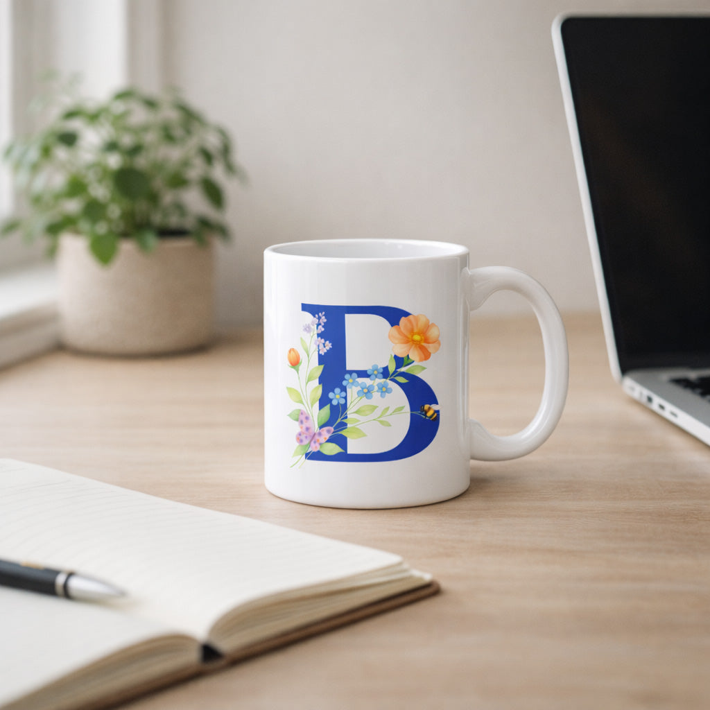 Tazza Lettera fiorita B