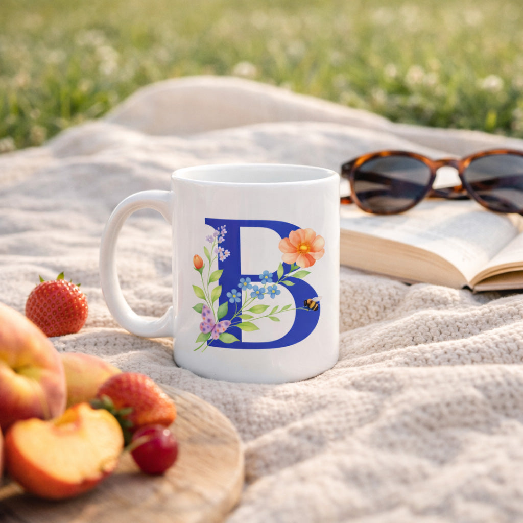 Tazza Lettera fiorita B