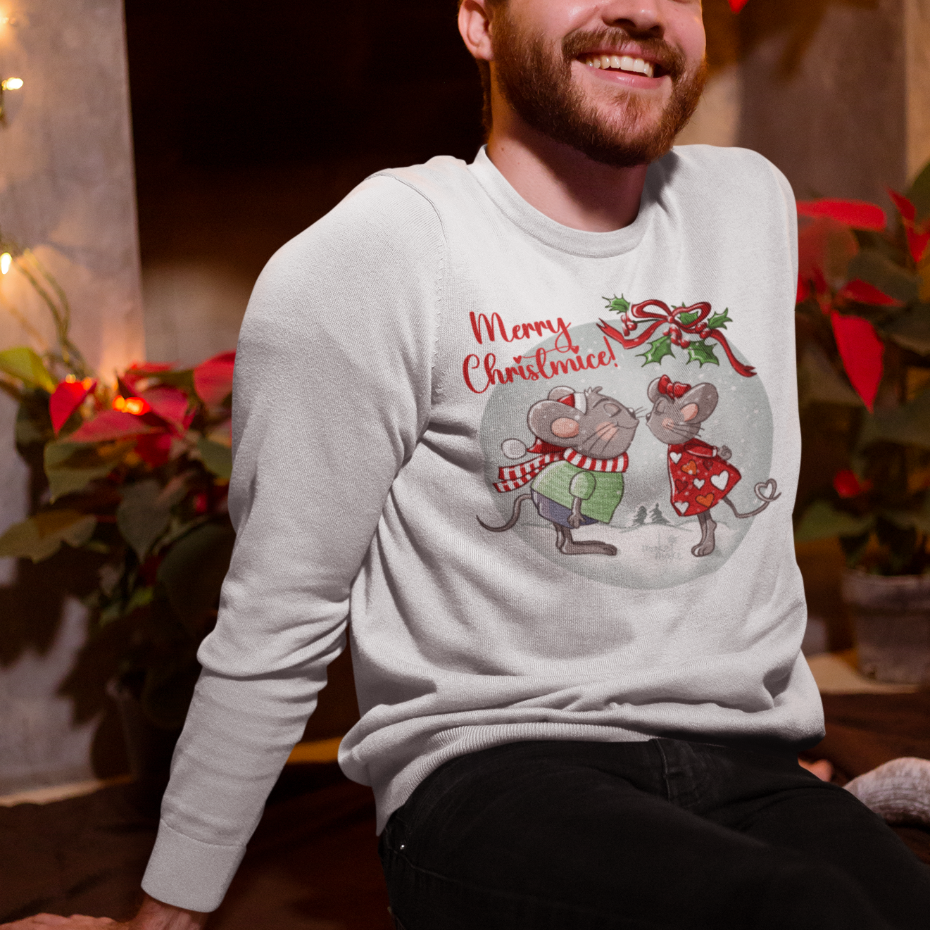 Felpa Unisex Topini Natale