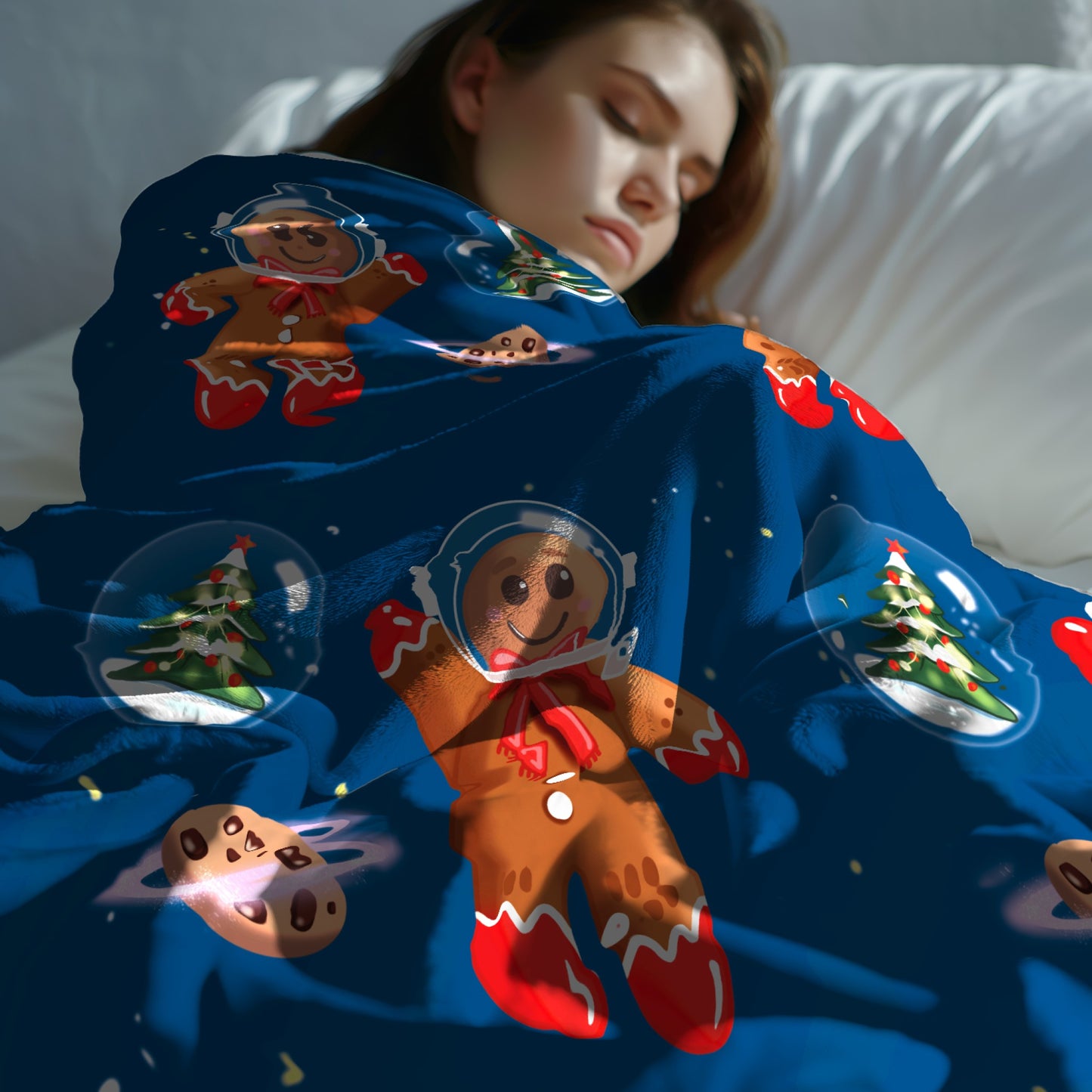 Plaid Pile Plaid Natalizio Omino di Pan di Zenzero