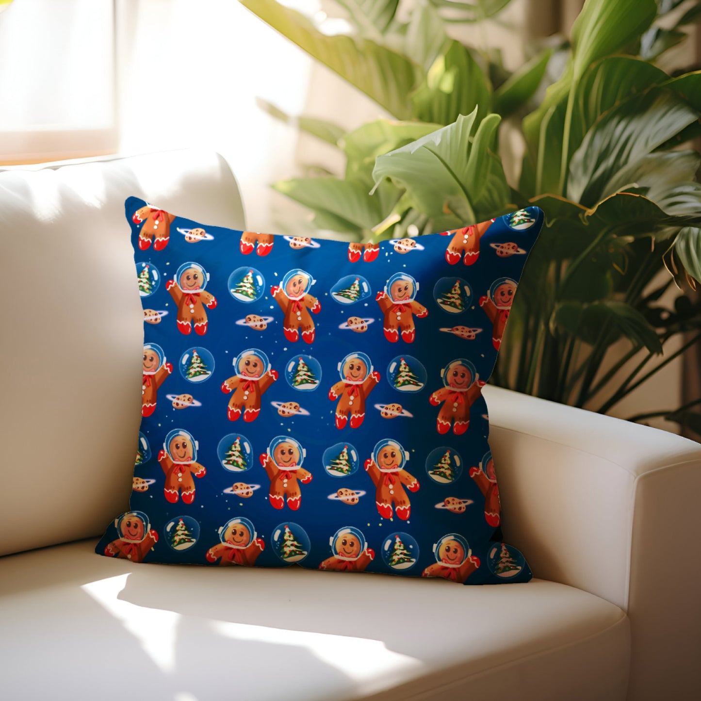 Cuscino All Over Print Cuscino Natalizio Omino Pan di Zenzero