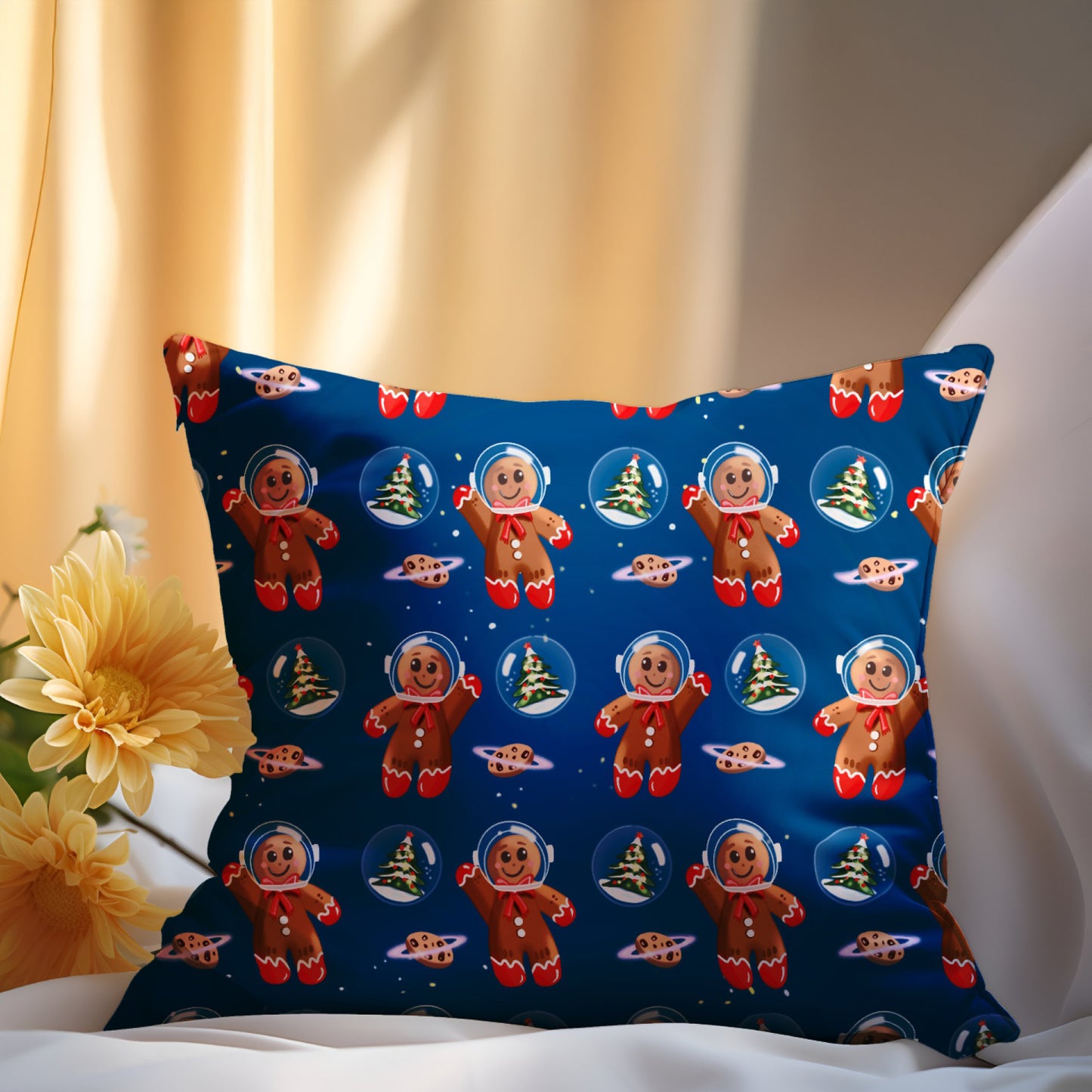 Cuscino All Over Print Cuscino Natalizio Omino Pan di Zenzero